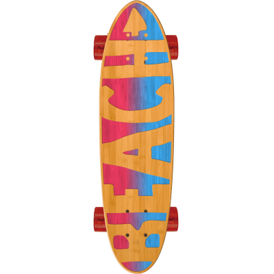 Classic Cruiser Skateboard in Bamboo - Beach Cruiser Design
