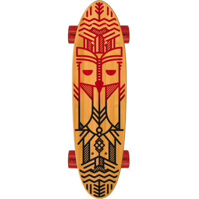 Classic Cruiser Skateboard in Bamboo - Owl Design