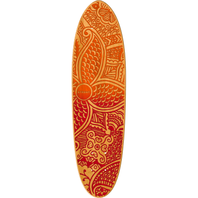 Classic Cruiser Skateboard in Bamboo - Kiana Design (Deck Only)