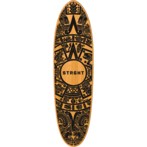 Classic Cruiser Skateboard in Bamboo - Warrior Calendar Design (Deck Only)