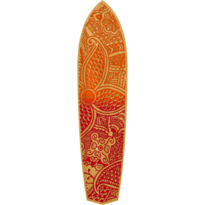 Diamond Tail Cruiser Skateboard in Bamboo - Kiana Design (Deck Only)