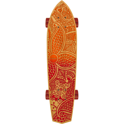Diamond Tail Cruiser Skateboard in Bamboo - Kiana Design