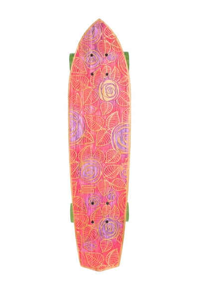 Diamond Tail Cruiser Skateboard in Bamboo - Edelia  in Radiant Orchid
