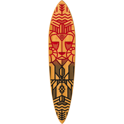 Pin Tail Cruiser Skateboard in Bamboo - Ram Design (Deck Only)