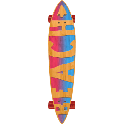 Pin Tail Cruiser Skateboard in Bamboo - Beach Cruiser Design