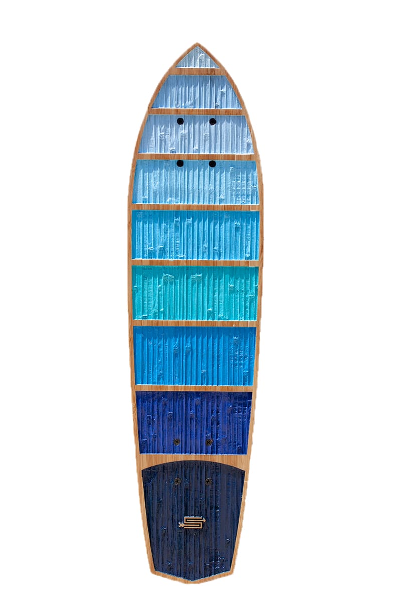Kvadrant Broom lykke Shades of Summer (Ocean) Cruiser Skateboard (Deck Only) | STRGHT Skateboards